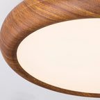 Scandinavian Wood Flush Mount Ceiling Light for Living Room