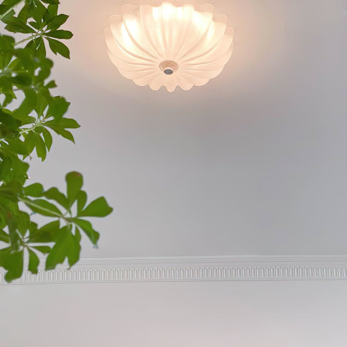 Vintage Glass Flush Mount Ceiling Light for Living Room