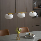 Modern Glass Pendant Light With Tri-Color LED Glow