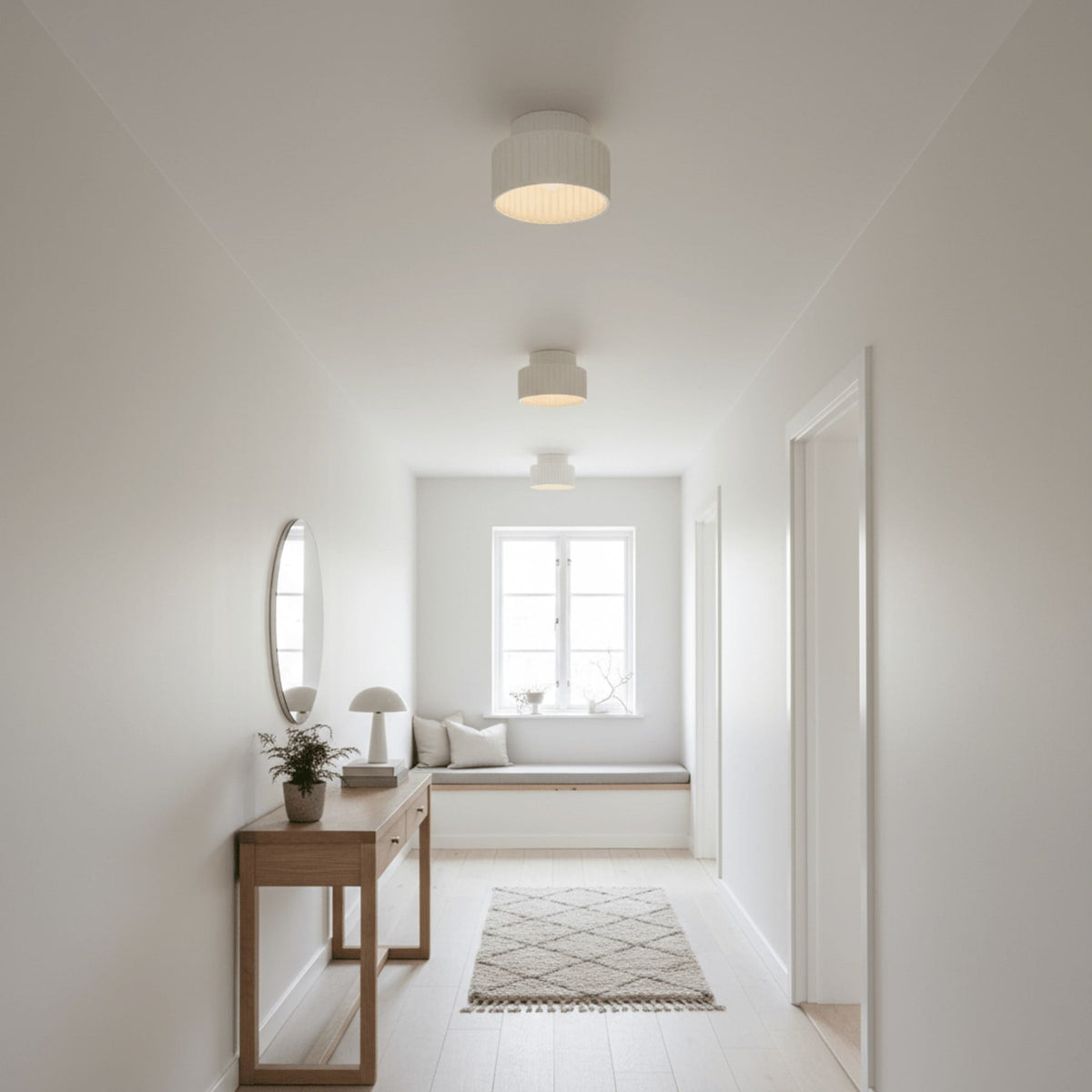 Modern Semi-Flush Ceiling Light for Living Room and Bedroom