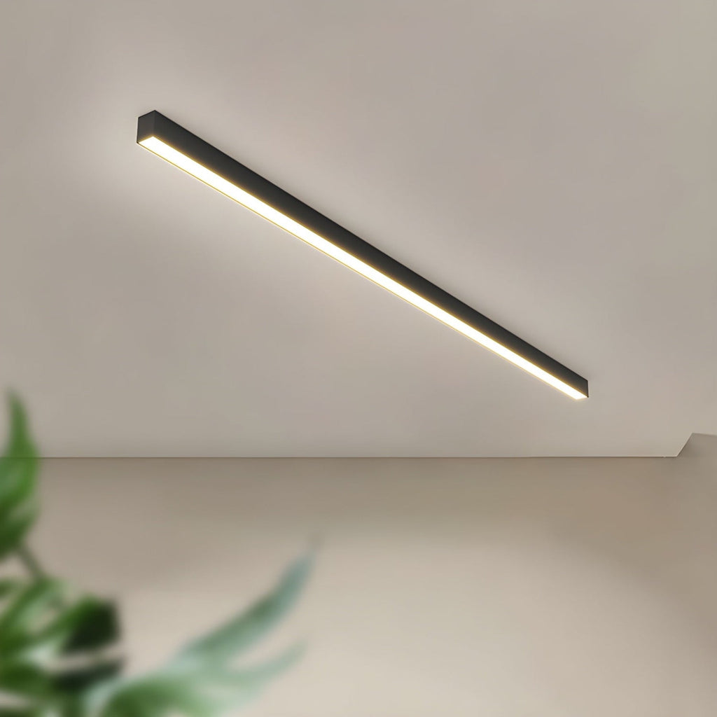Minimalist Linear Metal Ceiling Light for Living Room