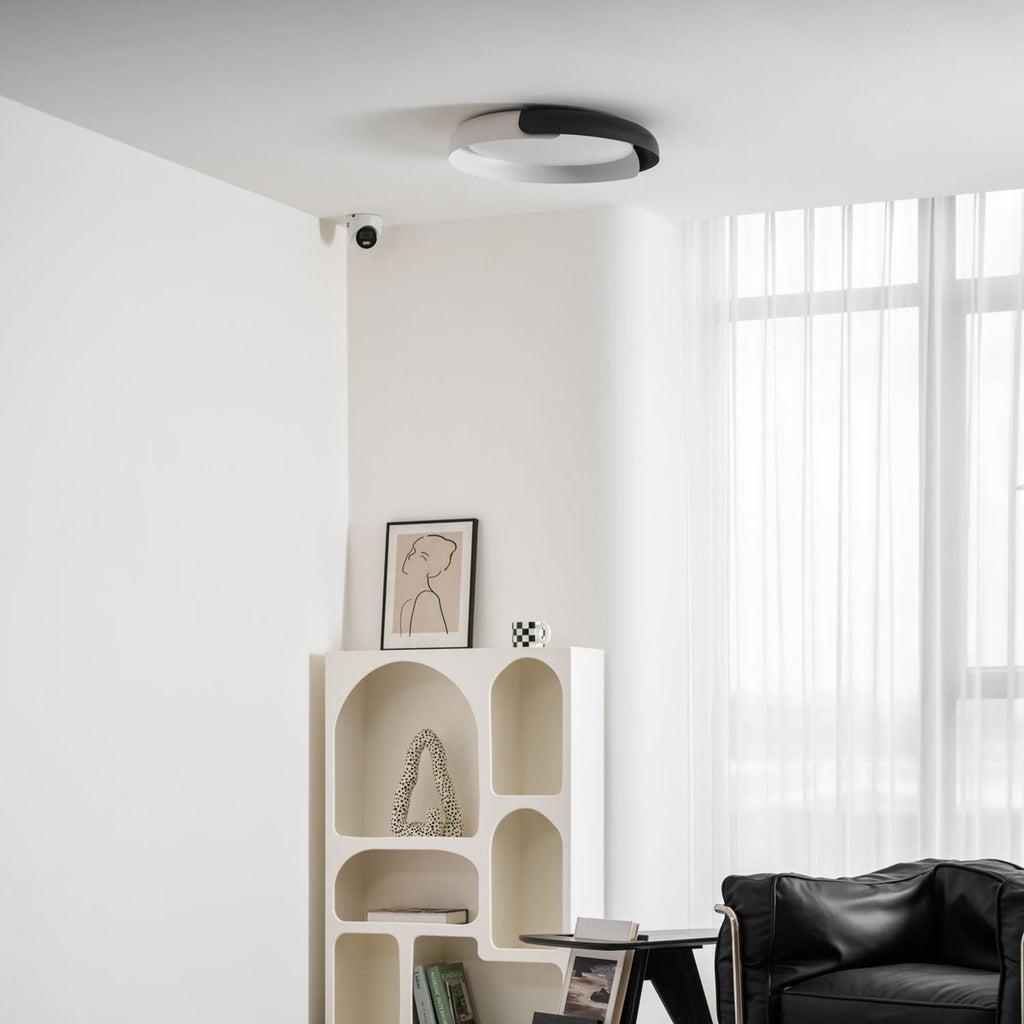 Modern Wood Flush Mount Ceiling Light for Living Room