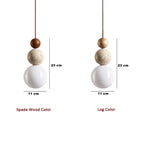 Minimalist Travertine and Wood Pendant Light for Dining Rooms