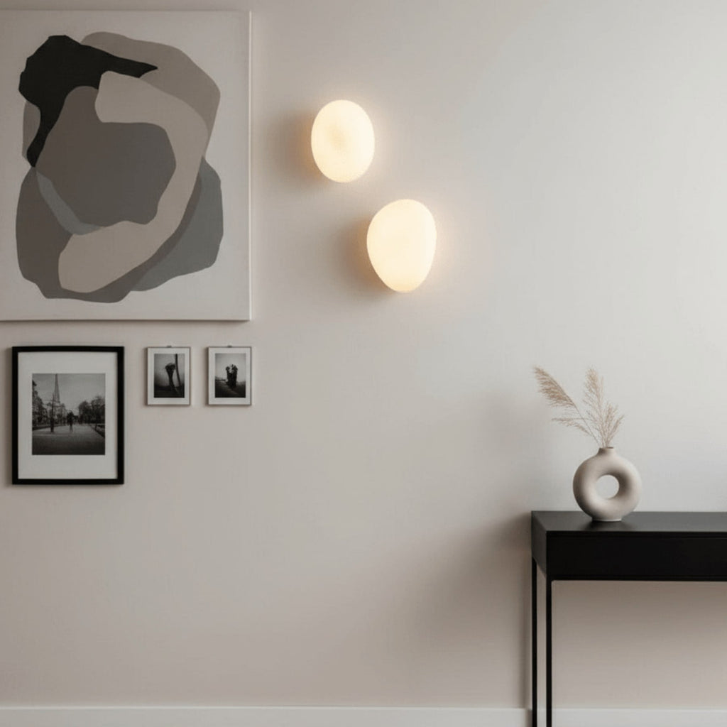 Modern Glass Wall Sconce With Warm Glass Shades