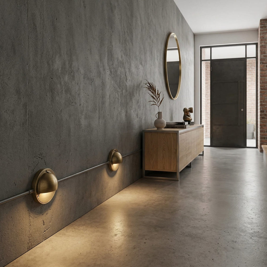 Modern Copper Wall Sconce With Dimmable Tri-Color Glow