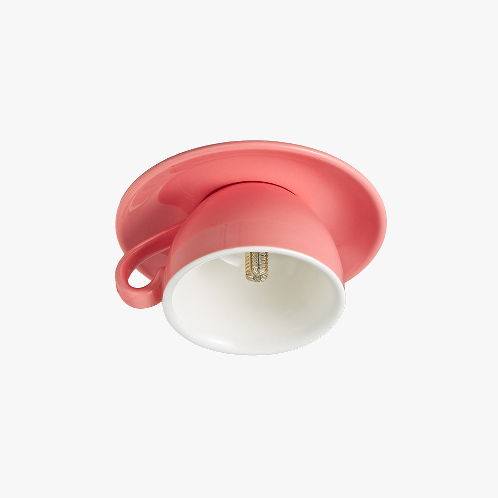 Modern Ceramic Semi-Flush Mount Ceiling Light