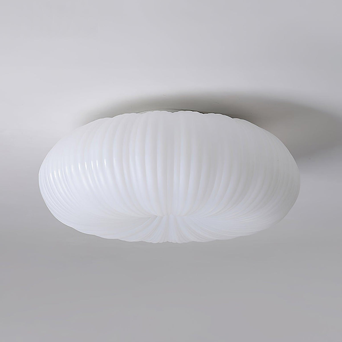 Pleated Dome Ceiling Light With Low-Profile Flush Mount