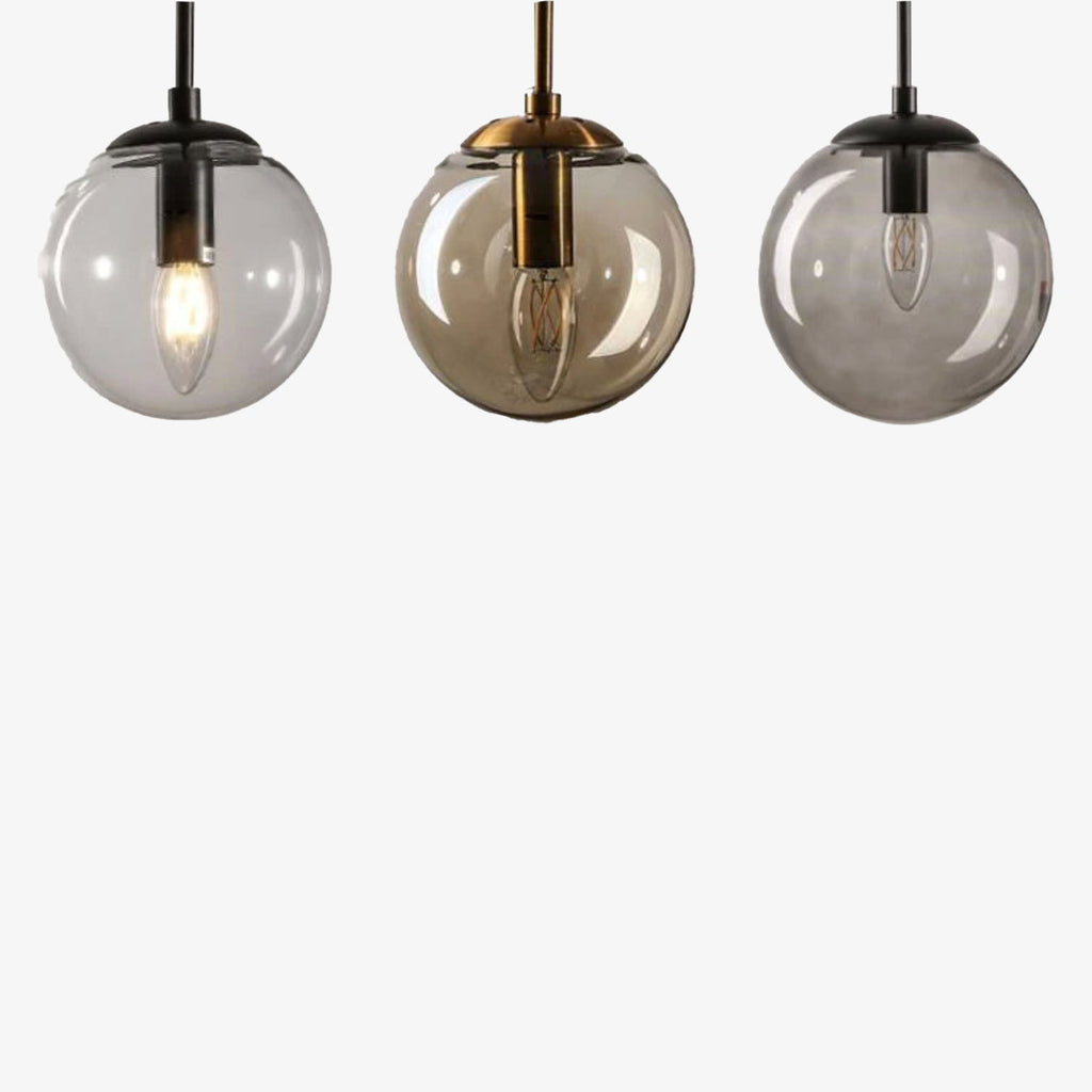 Hanging Glass Globe Wall Sconce With Swing Arm