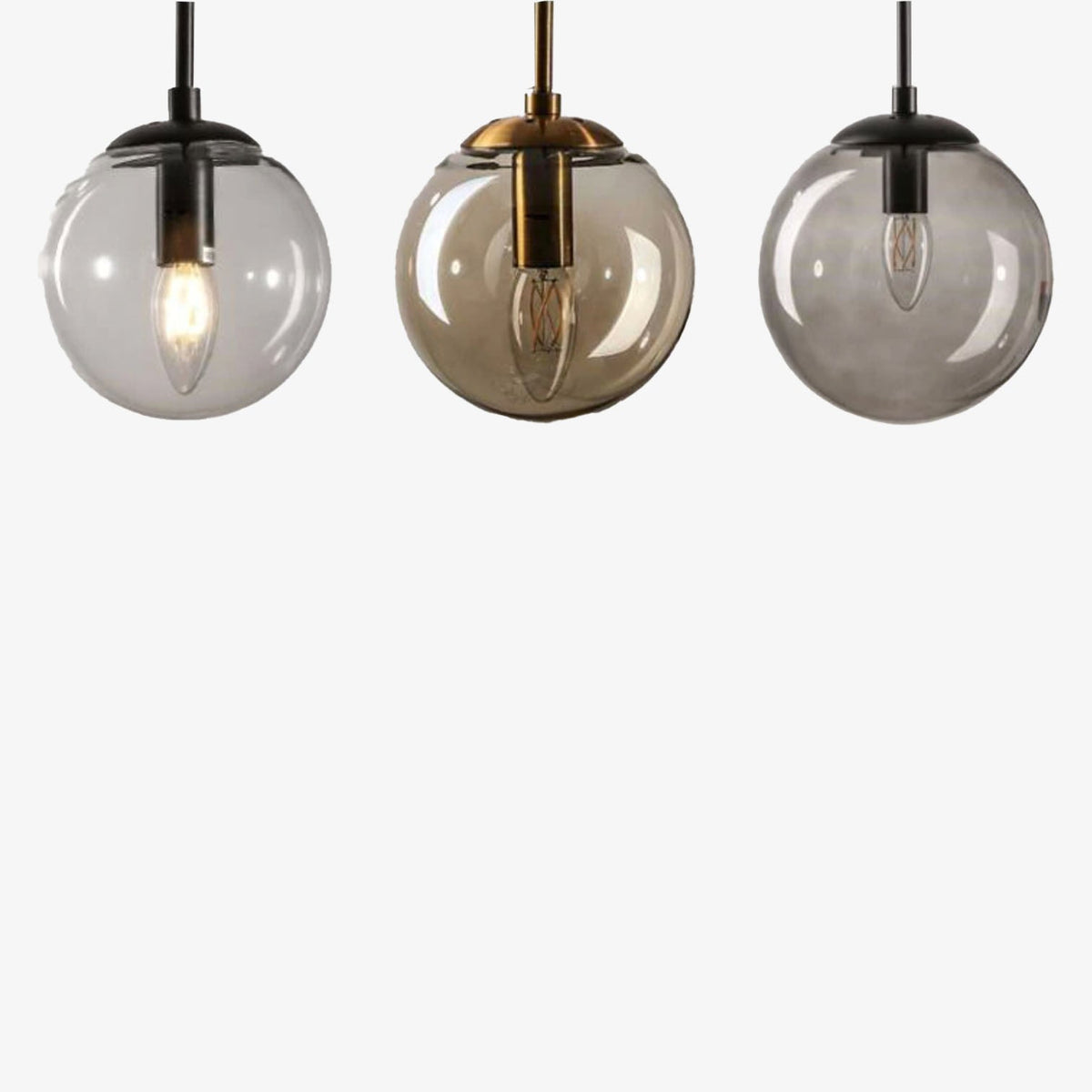 Hanging Glass Globe Wall Sconce With Swing Arm