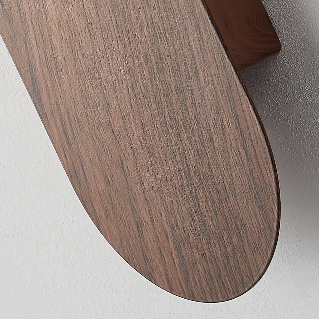 Wood Wall Sconce With Opal Globe Shade