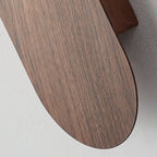 Wood Wall Sconce With Opal Globe Shade