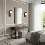 Wood Wall Sconce With Opal Globe Shade