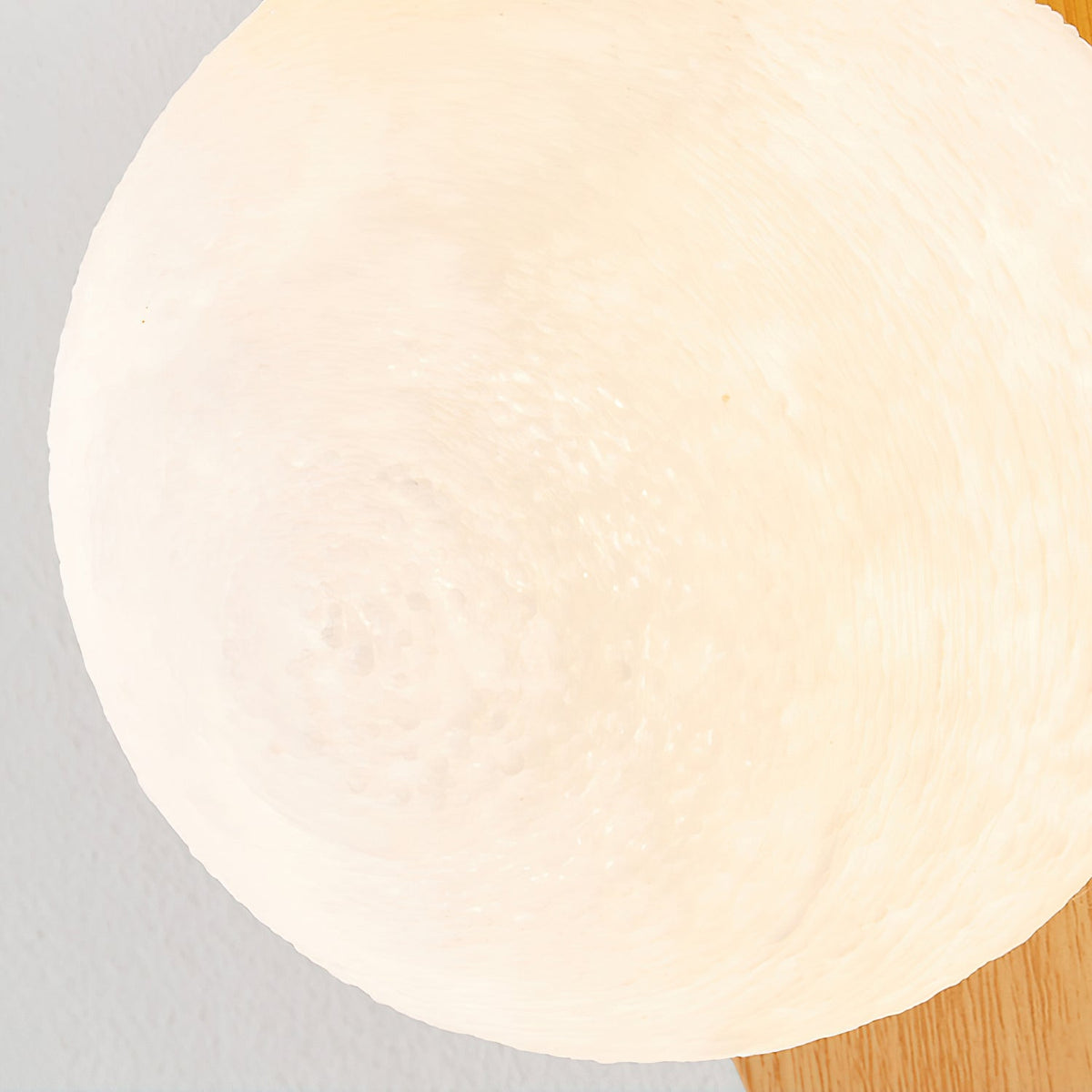 Wood Wall Sconce With Opal Globe Shade
