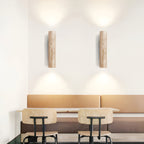 Japandi Travertine Wall Sconce LED Light With Up And Down Glow