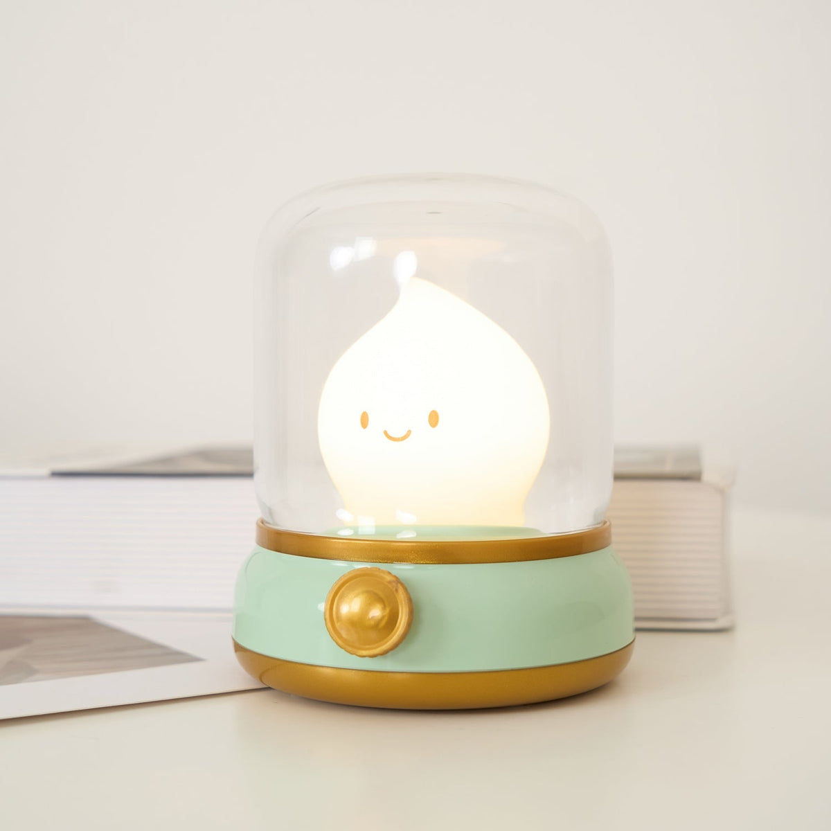 Flame-Effect LED Bedside Table Lamp With Soft Ambient Glow