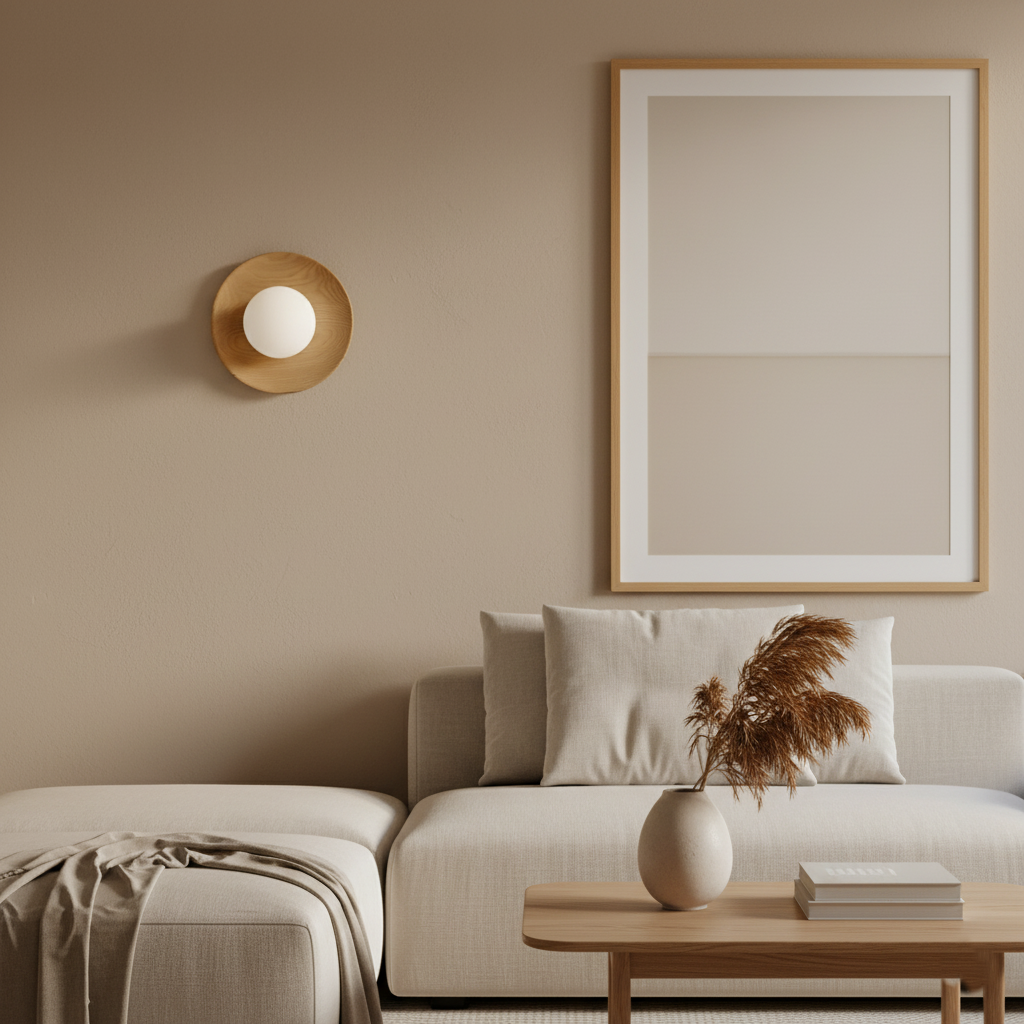 Nordic Natural Wood Wall Sconce LED Light With Globe Shade