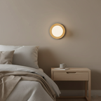 Nordic Natural Wood Wall Sconce LED Light With Globe Shade