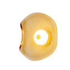 Nordic Curved Glass Wall Sconce LED Light With Sculpted Glass Shade