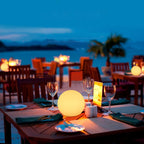 Modern Glass Cordless Table Lamp With Solar and USB Charging