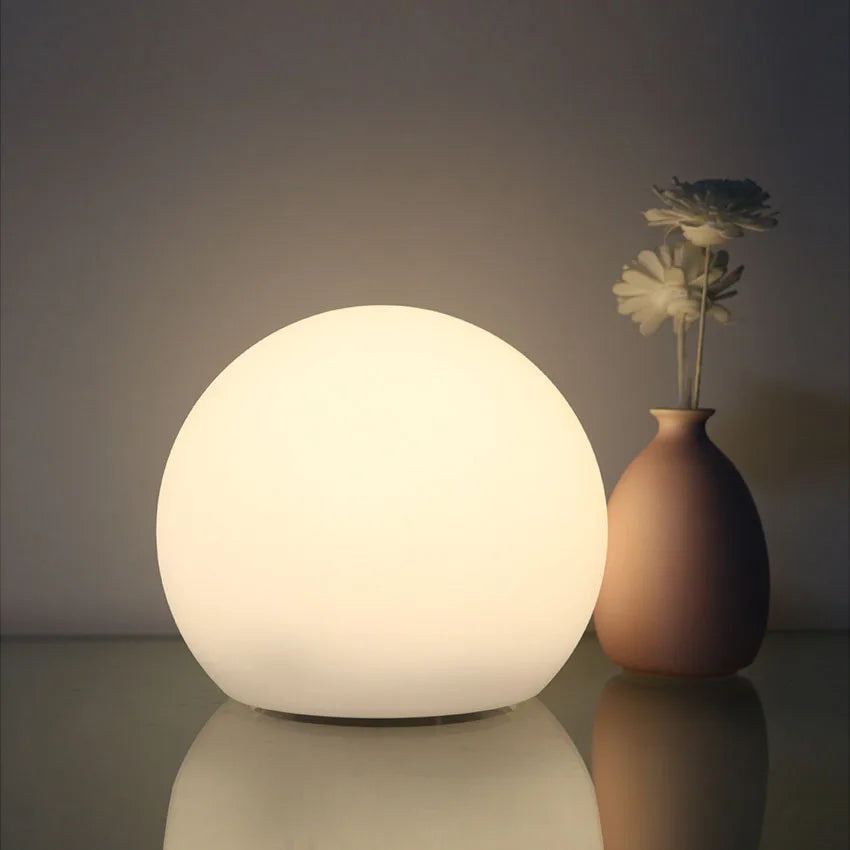 Modern Glass Cordless Table Lamp With Solar and USB Charging