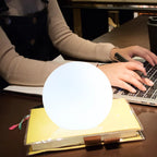 Modern Glass Cordless Table Lamp With Solar and USB Charging