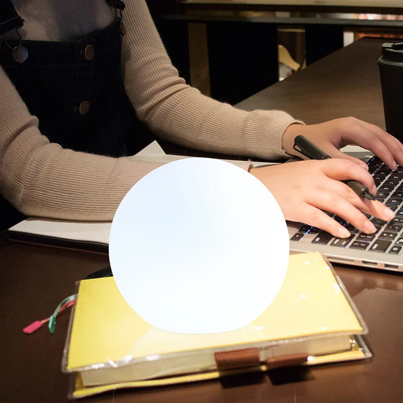Modern Glass Cordless Table Lamp With Solar and USB Charging