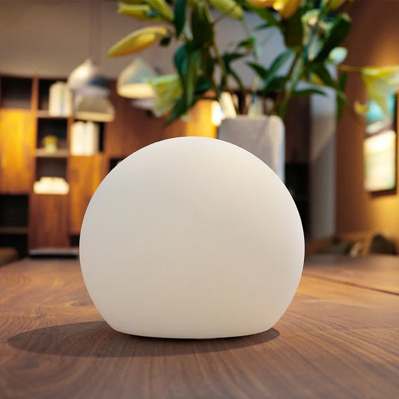 Modern Glass Cordless Table Lamp With Solar and USB Charging