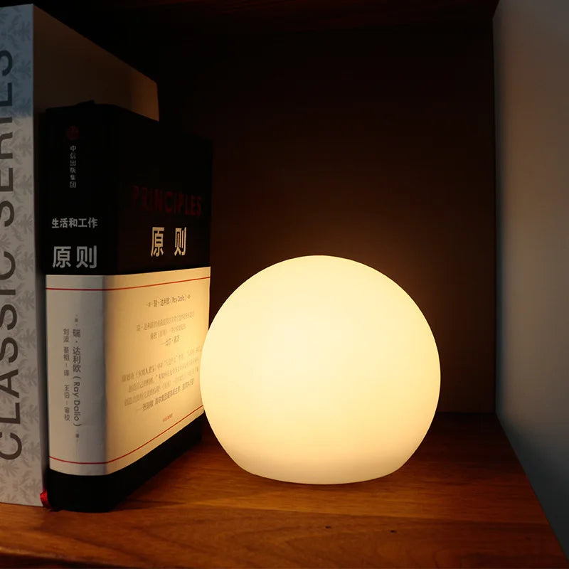 Modern Glass Cordless Table Lamp With Solar and USB Charging