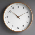 Solid Wood Wall Clock Modern Scandinavian Silent Non-Ticking Round Wooden Clock Minimalist Wall Decor for Living Room | Bedroom and Office