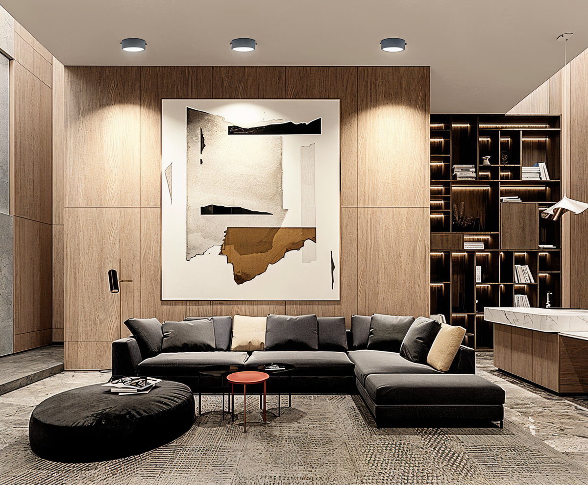 Modern Iron Flush Mount Ceiling Light