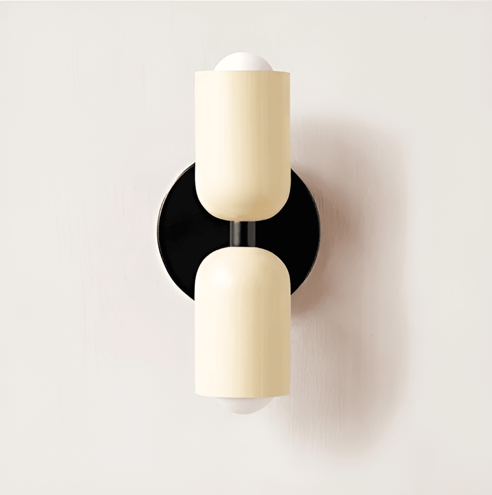 Double-Sided Capsule Wall Sconce With Round Backplate