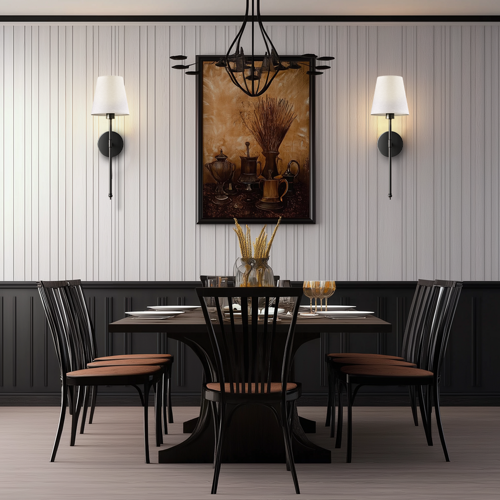 2 Pack Cordless LED Light Wall Sconce With Fabric Shade