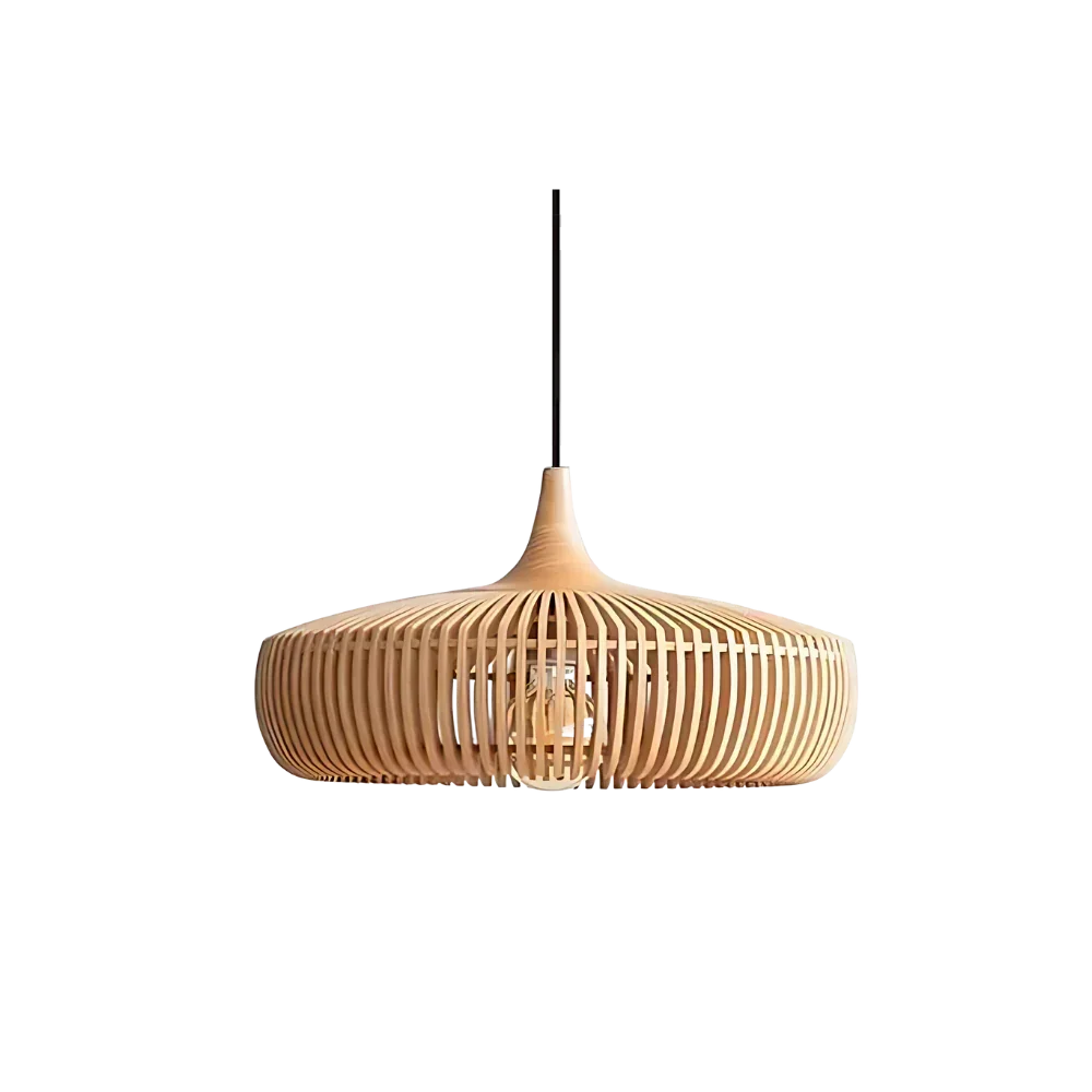 Scandinavian Wood Pendant Light for Living and Dining Rooms