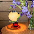 Candle Warmer Table Lamp With Glass Dome Shade