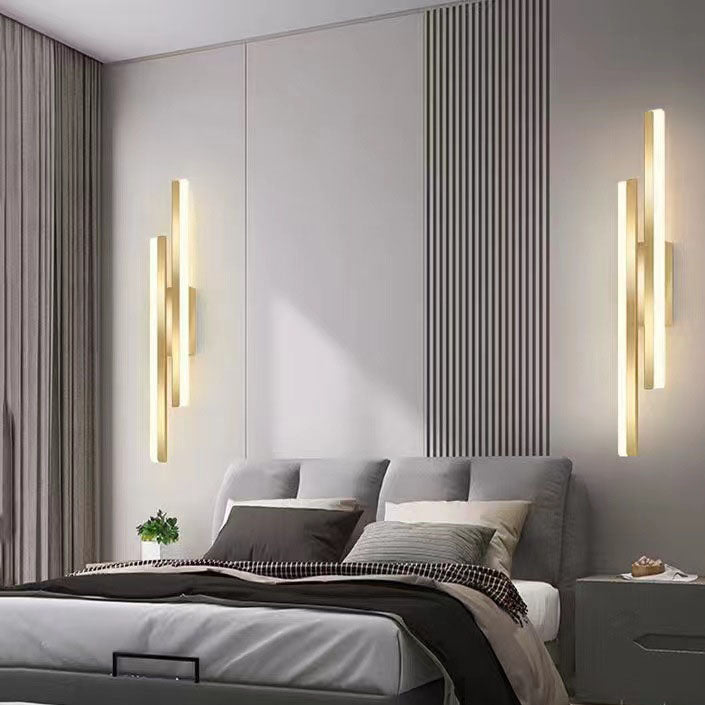 Modern Metal Wall Sconce With Warm LED Glow