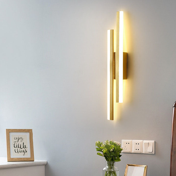 Modern Metal Wall Sconce With Warm LED Glow