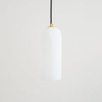 Slim Alabaster Cylinder Pendant Light With Single-Drop Design