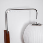 Ribbed Oval Wall Sconce With Pull Chain And Curved Arm
