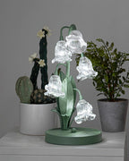 Lily-Inspired Crystal Blossom Table Lamp With Multi-Light Stem