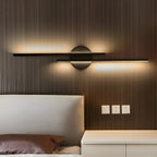 Offset Dual-Bar LED Wall Sconce With Round Backplate