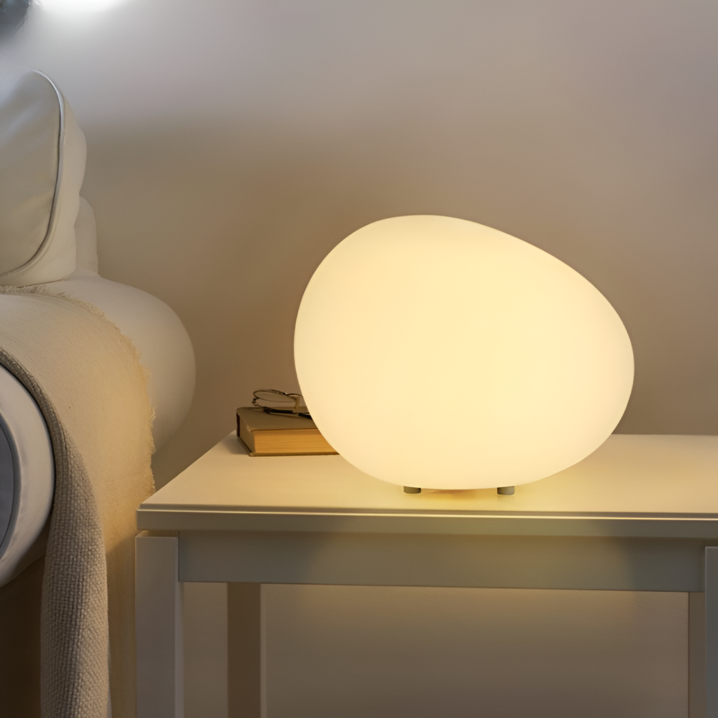 Modern Glass Solar Table Lamp for Living Room