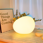 Modern Glass Solar Table Lamp for Living Room