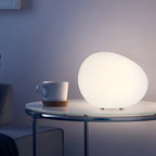 Modern Glass Solar Table Lamp for Living Room