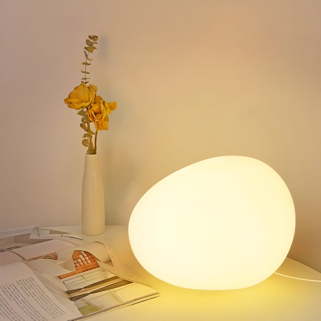 Modern Glass Solar Table Lamp for Living Room