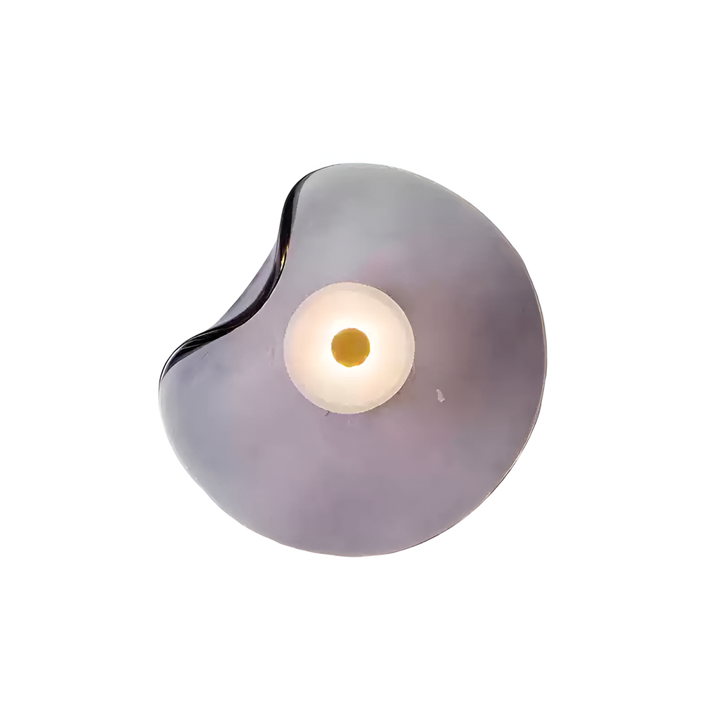 Nordic Curved Glass Wall Sconce LED Light With Sculpted Glass Shade