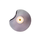 Nordic Curved Glass Wall Sconce LED Light With Sculpted Glass Shade