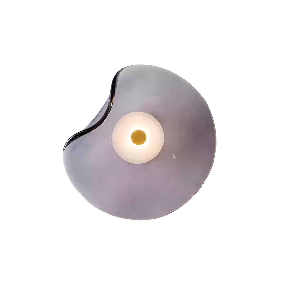 Nordic Curved Glass Wall Sconce LED Light With Sculpted Glass Shade