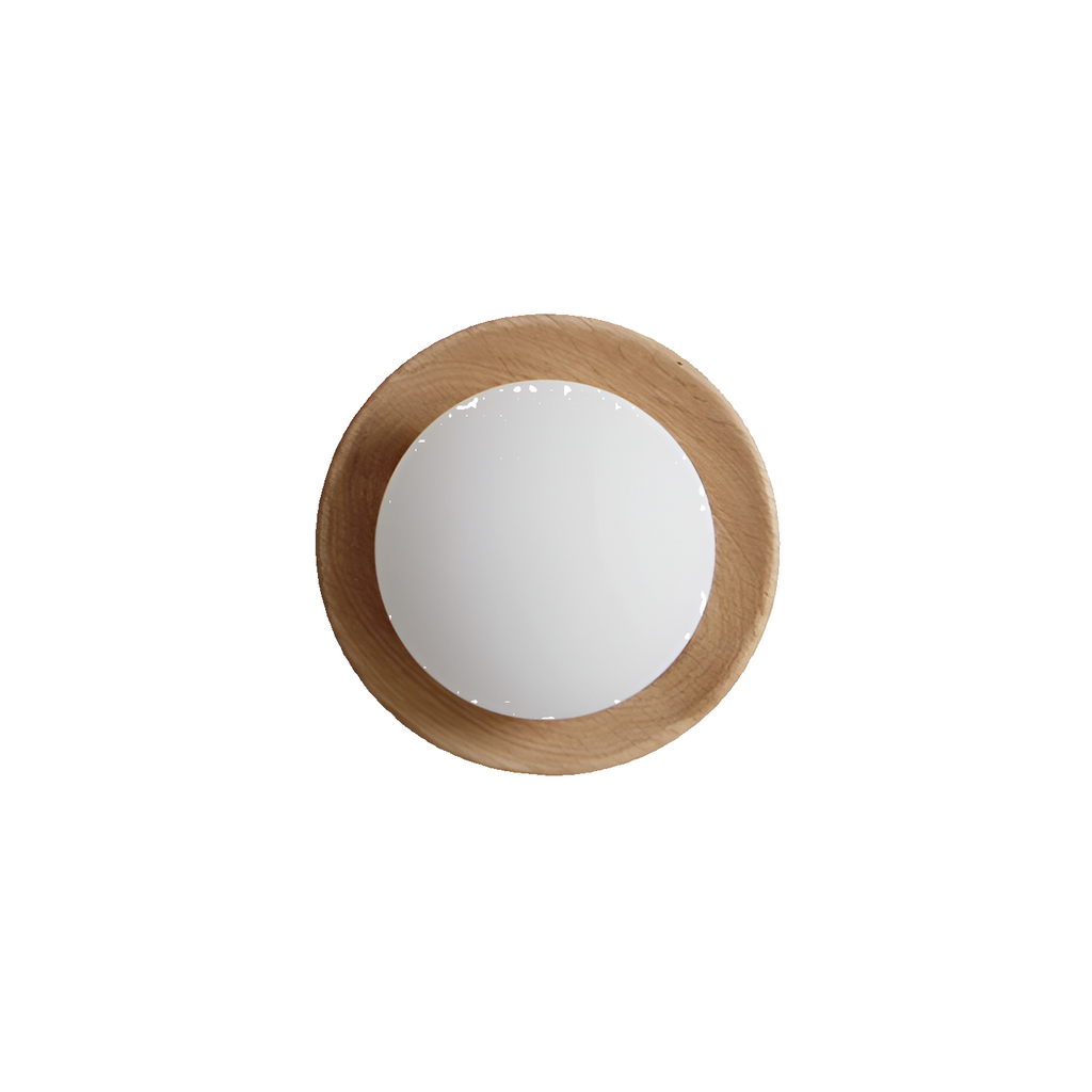 Nordic Natural Wood Wall Sconce LED Light With Globe Shade