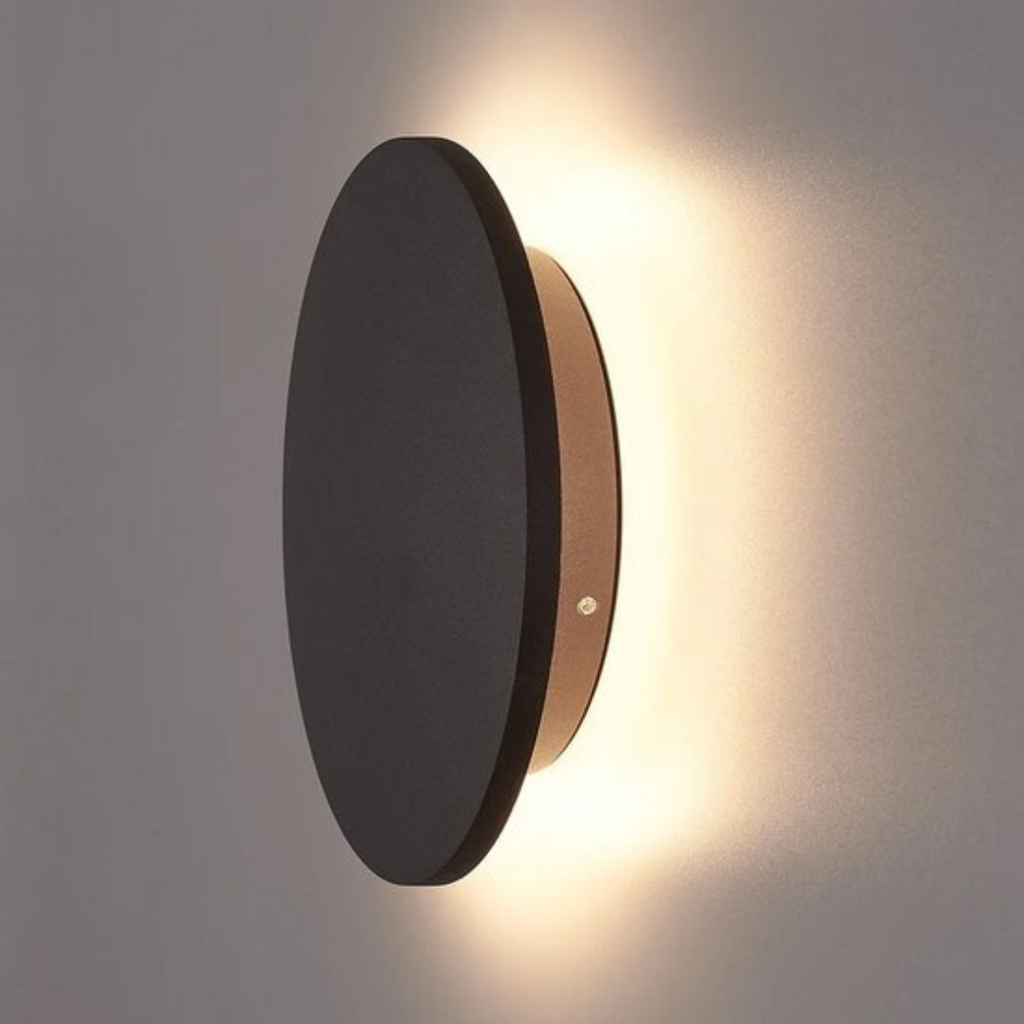 Modern Round Halo LED Wall Sconce With Backlit Glow