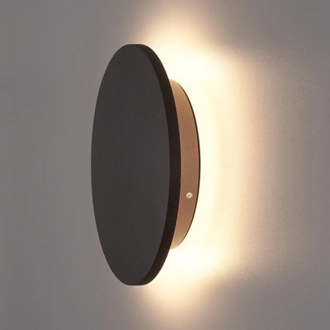 Modern Round Halo LED Wall Sconce With Backlit Glow